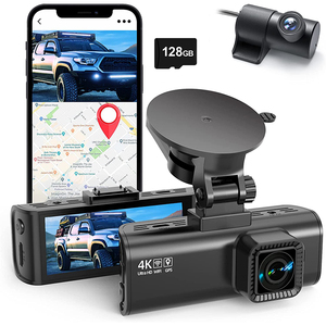 Redtiger F7NP Distribuidor <span class=keywords><strong>Gratis</strong></span> Tarjeta SD <span class=keywords><strong>de</strong></span> 128GB 4K GPS Wifi Car Dash Cam Delantero y Trasero 1080P Dashcam Full HD Car Black Box - Product Image 1