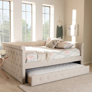 Canapé-lit moderne en cuir au design Chesterfield en <span class=keywords><strong>velours</strong></span> tufté diamant avec lit gigogne et lit gigogne - Product Image 6