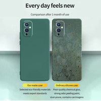 Étui de téléphone portable de luxe en silicone liquide de haute qualité, coloré, écologique, antichoc pour OnePlus 9