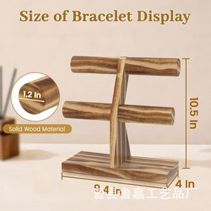 Solid Wood Jewelry Rack 3 Tier Desktop Bracelet Watch <b>Storage</b> Display Organizer For <b>Dressing</b> <b>Table</b> Top - Product Image 4