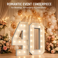 Boîte à lettres lumineuse stéréoscopique en forme de Kt, cadre de lettres en forme de ballon, lettres majuscules lumineuses, décoration IP44 pour mariage, maison, fête d'anniversaire