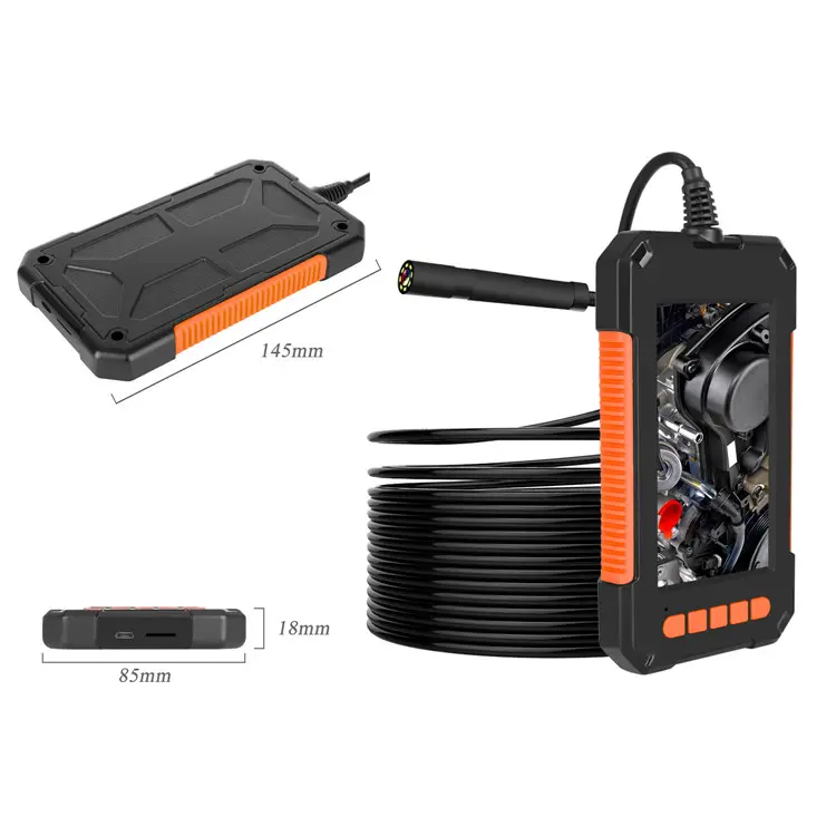 1080P HDwith 4.3" Screen 8mm Lens 10M Rigid Wire Industrial Pipe Sewer Inspection Camera