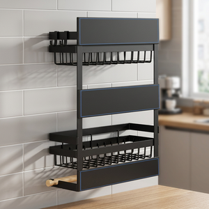 New Product Anti-fall Guardrail <b>Rack</b> High Quality Medium Three-Tier Refrigerator <b>Rack</b> Model CX004 Made in Taiwan - Product Image 3