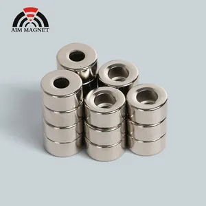 N52 Rare Earth Ndfeb Magnets Very Strong Permanent Disc Ring Neodymium With Welding Processing For Lipstick Package