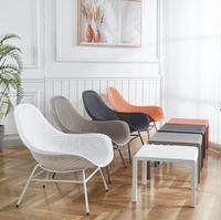 Ensemble table et chaises d'extérieur, mobilier de loisirs imperméable et résistant au soleil pour balcons en plein air, cours, maisons d'hôtes et villas