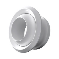 Buse à jet sphérique ronde montée sur conduit 360° °   Diffuseur d'air sphérique réglable pour système HVAC, sortie de ventilation au plafond, contrôle du volume
