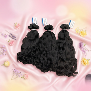 Cheveux humains vierges vietnamiens 100% naturels, ondulés, tissage double machine, mèches brillantes et douces, sans nœuds, sans perte, prêtes à être expédiées - Product Image 1
