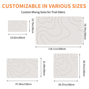 <span class=keywords><strong>Tapis</strong></span> de <span class=keywords><strong>Cuisine</strong></span> Antifatigue et Antidérapant en Caoutchouc <span class=keywords><strong>Lavable</strong></span>, Design Personnalisé et Économique - Product Image 4