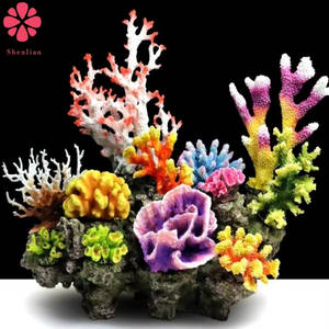 Kunstmatige koraalrifdecoraties, milieuvriendelijke <span class=keywords><strong>plastic</strong></span> aquariumaccessoires, aquariumlandschapsarchitectuur - Product Image 1