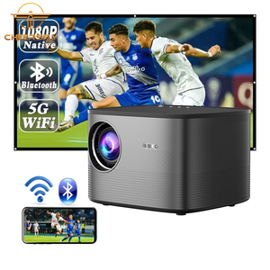 Đầy Đủ HD <span class=keywords><strong>LCD</strong></span> Máy Chiếu F18 Android 10.0 Điện Tử Tập Trung 1080P Máy Chiếu Wifi LED Thông Minh Máy Chiếu 4K - Product Image 1