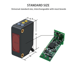 Capteur photoélectrique infrarouge à faisceau traversant EW-T21 2m, capteur photoélectrique optique carré, interrupteur photocellule - Product Image 4