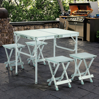 Ensemble table et chaises de camping pliantes d'extérieur en aluminium léger de conception moderne coréenne OW-N60 pour les restaurants et les parcs