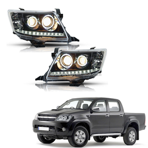 Phares noirs DRL HALO projecteur lampe Angel Eyes pour Toyota HILUX Vigo N70 2005 2006 2007 2008 2009 2010 2011 - Product Image 1