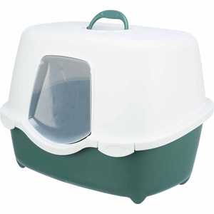 Bac à litière pour chat Davio Top Cat Litter Tray vert et blanc 56 x 39 x 39 cm, design fermé et protégé pour chats d'intérieur - Product Image 2