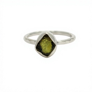 Natural Green Tourmaline Rough Gemstone Handmade <b>Ring</b> 925 Sterling Silver Jewelry Wholesale Factory Price - Product Image 1