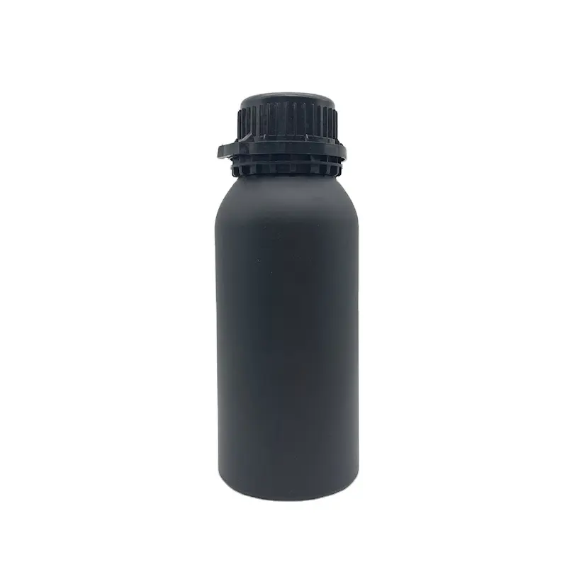 empty metal essential oil aluminum bottle for perfume 500ml matte black aluminum bottles with lid