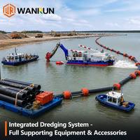 Drague amphibie multifonctionnelle robuste Wanrun 20T - Moteur diesel, capacité élevée 500 m³/h, idéale pour le nettoyage des ports fluviaux