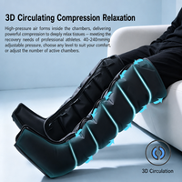 Appareil de massage des jambes à compression d'air avec panneau de commande tactile, modes multiples pour la relaxation des mollets, des cuisses, des pieds et du corps entier