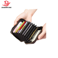 Dompet Pria Kulit Asli Crazy Horse Grain Leather, Tempat Kartu, Bisnis, Vintage, Pendek, Lapisan Kanvas, Modern