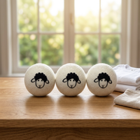 Boules de séchage en laine personnalisables, réutilisables, durables, sans additifs chimiques, pour le séchage du linge