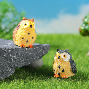 Exquisito set de bonsái de resina con diseño de búho y musgo, micro-paisaje verde, planta decorativa, regalo. - Product Image 2