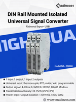 Convertisseur de signal universel isolé MAIDNCOS MSC80 DIN35, programmable par USB, OEM, précision 0,1 % FS, température + RTD analogique