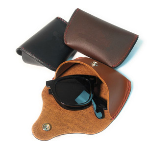 Étui à lunettes pliable en cuir PU personnalisé, étui à lunettes optiques, étui pour lunettes de lecture - Product Image 3