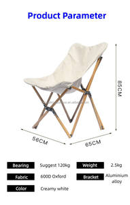 เก้าอี้ตกปลากลางแจ้งพับได้ทำจากอลูมิเนียมอัลลอยรูปผีเสื้อแบบพกพาพับได้เก้าอี้ชายหาด - Product Image 5