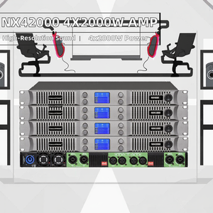 Amplificador de Potencia Profesional Clase D Paulkitson NX4 4X2000W 8 Ohm de Metal para Subwoofer y Altavoz - Product Image 2