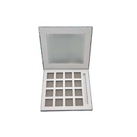 Boîte en papier rigide haut de gamme personnalisée avec revêtement UV en matériaux recyclés et laminage mat pour emballage de palette d'ombres à paupières