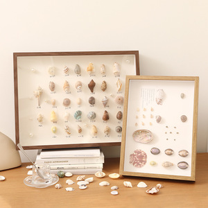 Cadres de boîte à souvenirs en gros, cadre photo carré en bois fait à la main avec un espace vide pour les fleurs séchées et la collection de coquillages - Product Image 5