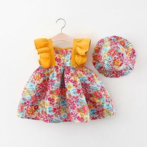 Robes pour filles en coton de haute qualité, motif floral, ODM, pour enfants, printemps-été, design ailes de fée pour bébés filles - Product Image 2