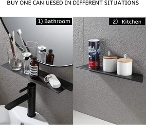 <strong>Black</strong> <strong>Floating</strong> Wall <strong>Shelf</strong> Hotel Shower Storage Wall Mount Bathroom <strong>Shelf</strong> - Product Image 4