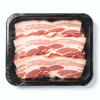 Boîte à aliments empilable en PET de qualité alimentaire, multi-compartiments, pour l'emballage de viande et de poisson à emporter