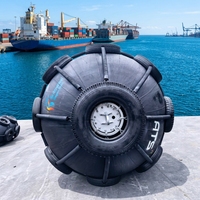 Pare-battage pneumatique marin en caoutchouc 2000*3000mm avec chaîne de protection anti-âge pour bateau gonflable