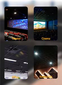 Dalles de plafond en fibre minérale insonorisantes et ignifuges, de couleur noire, de forme carrée et modernes, pour cinéma - Product Image 5