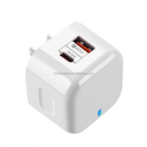 Qc3.0 fast charging PD charger 20W fast charging head Type-C+USB dual port fast charging US EU UK USB+TYPE C dual-port wall char - Product Image 6