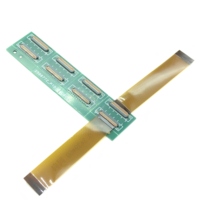 Câble FFC flexible 0,3 mm 45 broches pour carte de circuit imprimé (PCB) avec connecteur, de type pigtail vers fil discret