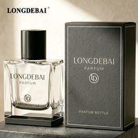 Flacon de parfum carré épais en verre transparent 30 ml 50 ml 100 ml Flacon de parfum vide avec bouchon noir