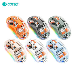 Coteci có thể sạc lại im lặng USB-C Receiver lý tưởng trong suốt RGB tri-chế độ chuột 2.4GHz BT chuột không dây cho Macbook máy tính xách tay - Product Image 1