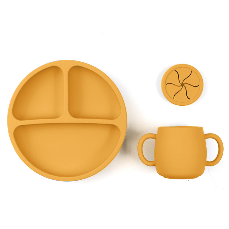baby plate+water cup + lid (choose one from four)
