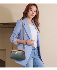 Sac fourre-tout décontracté en cuir PU pour femme, fermeture éclair, bandoulière unique, imperméable, doux, écologique, grande capacité, léger - Product Image 2
