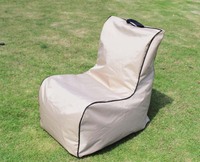 Fauteuil pouf géant en L de design moderne pour l'extérieur, pour adultes, avec rembourrage imperméable en billes et housse amovible, canapé-lit paresseux en tissu