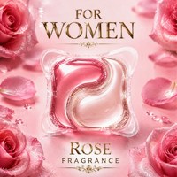 Lessive liquide parfumée en dosettes pour femmes – Feuilles de lessive écologiques pour une fraîcheur longue durée – Produits chimiques quotidiens