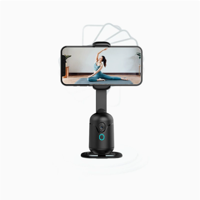 New Q7 Smart Follow-Shoot Gimbal Universal Phone Holder Anti-Shake Face Recognition Live Streaming Rotating Desktop Stabilizer