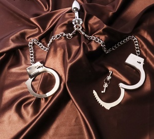 <span class=keywords><strong>Plug</strong></span> Anale SM con Manette e Chiave, Accessori per Bondage e Punizione, Giocattolo Sessuale per Regolazione Anale - Product Image 2
