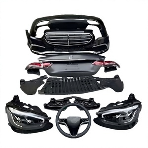 Parachoques Delantero y Trasero Ejecutivo de Alta Calidad, Compatible con Mercedes-Benz W213 Modelo Antiguo, Actualizado al Nuevo Modelo; Faros Delanteros del Nuevo Modelo - Product Image 1