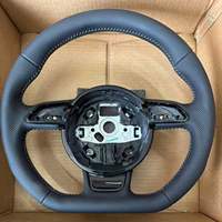 Volant de voiture en cuir pleine fleur modèle M sans boutons, prêt à l'emploi, pour Audi A4 B8.5 2012-2016, S6 2015, S4 B9.5 Rs4 2018
