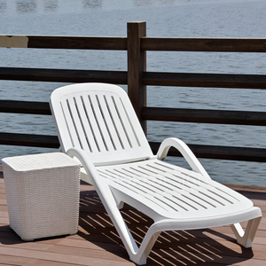 Chaise longue pliante de jardin en plastique pour piscine, hôtel, plage, extérieur - Product Image 4