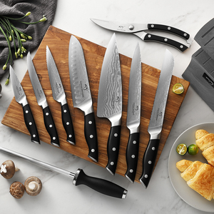 Ensemble <span class=keywords><strong>de</strong></span> couteaux <span class=keywords><strong>de</strong></span> chef professionnels en acier Damas VG-10 au <span class=keywords><strong>meilleur</strong></span> prix avec manche en ABS - Product Image 4
